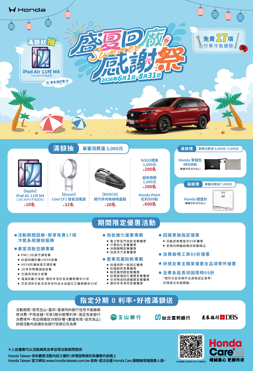 Honda Care+ 盛夏回廠感謝祭_直式
